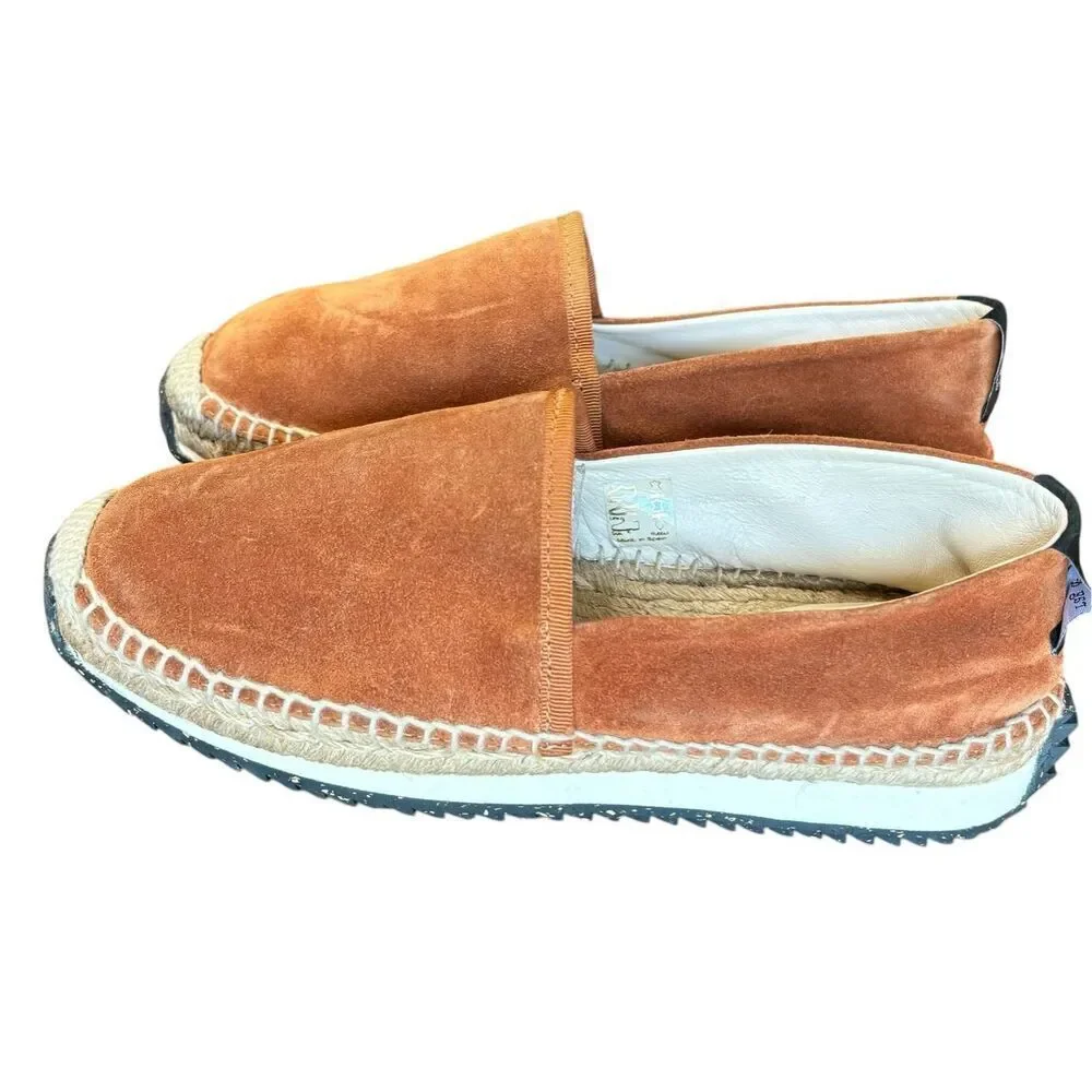 Rag & Bone Suede RB Espadrille Runner in Redwood Tan NWOB Size 8